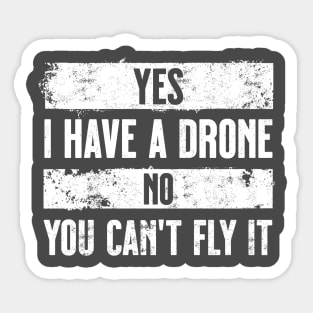 Yes I have a drone. No you can't fly it. White. Sticker